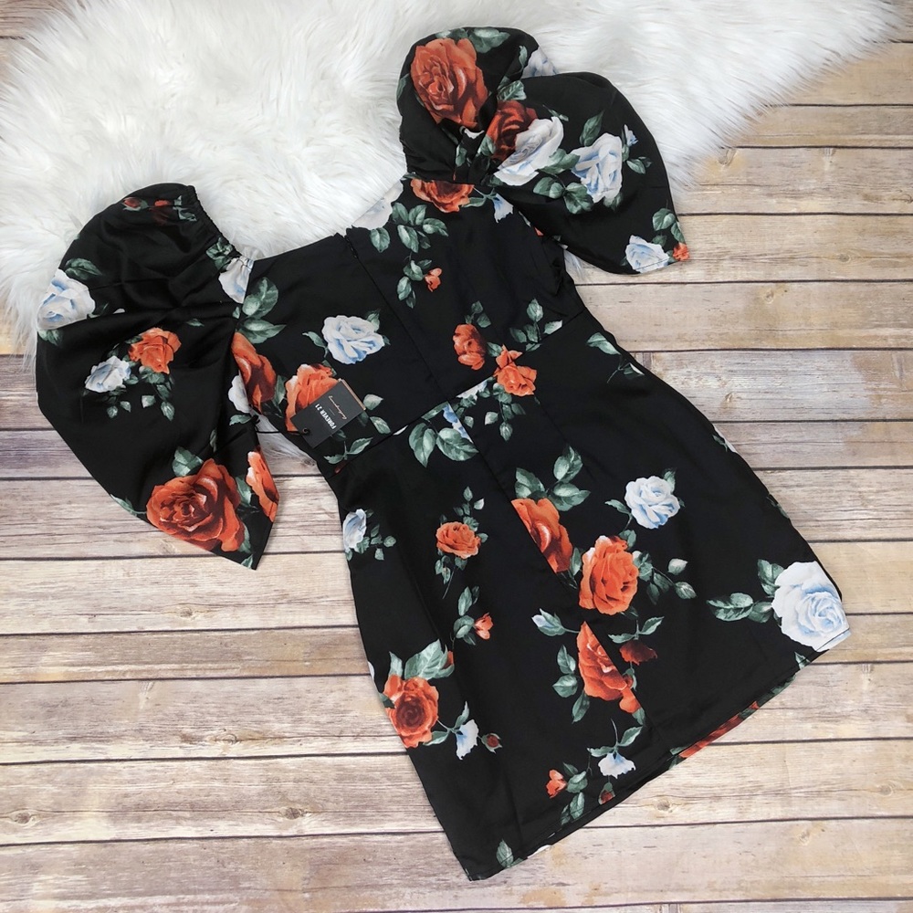 Forever21 Floral Faux Wrap Dress - Picture 3 of 5